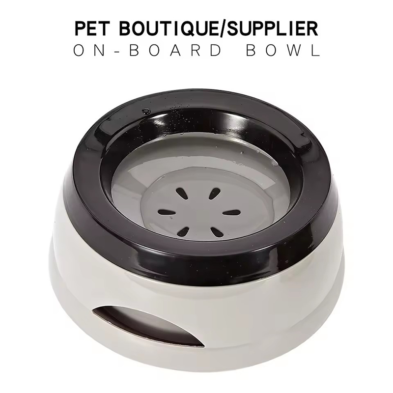 Pet Supplies Hours - Tigela de plástico anti-derramamento para cães,