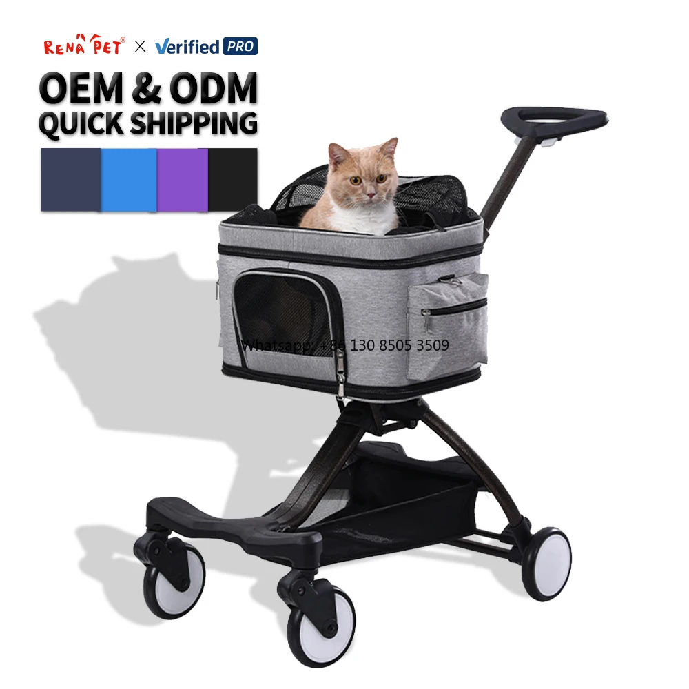 Pet Stroller Carrier - Bolsa de Transporte Portátil para Gatos
