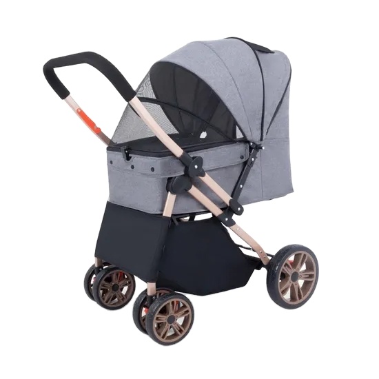Pet Stroller Carrier - Carrinho de Passeio Dobrável de Alta