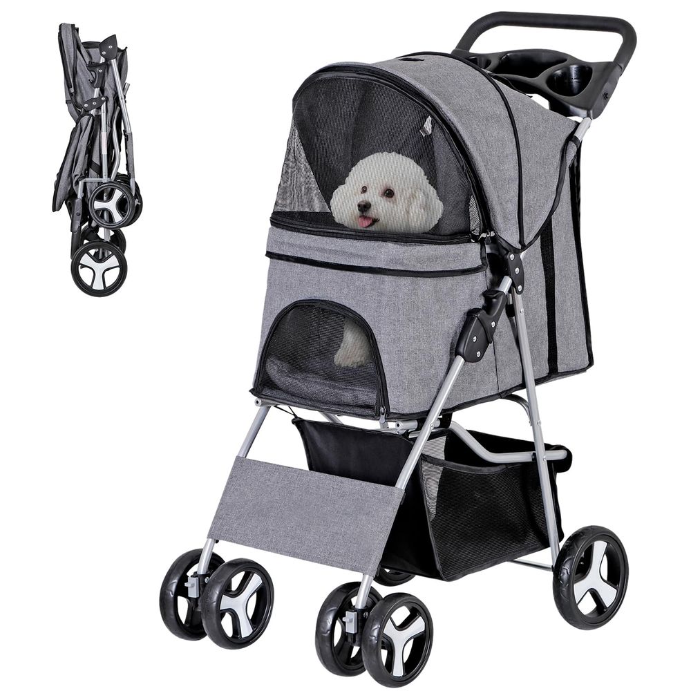 Pet Stroller Carrier - Carrinho de passeio para animais de