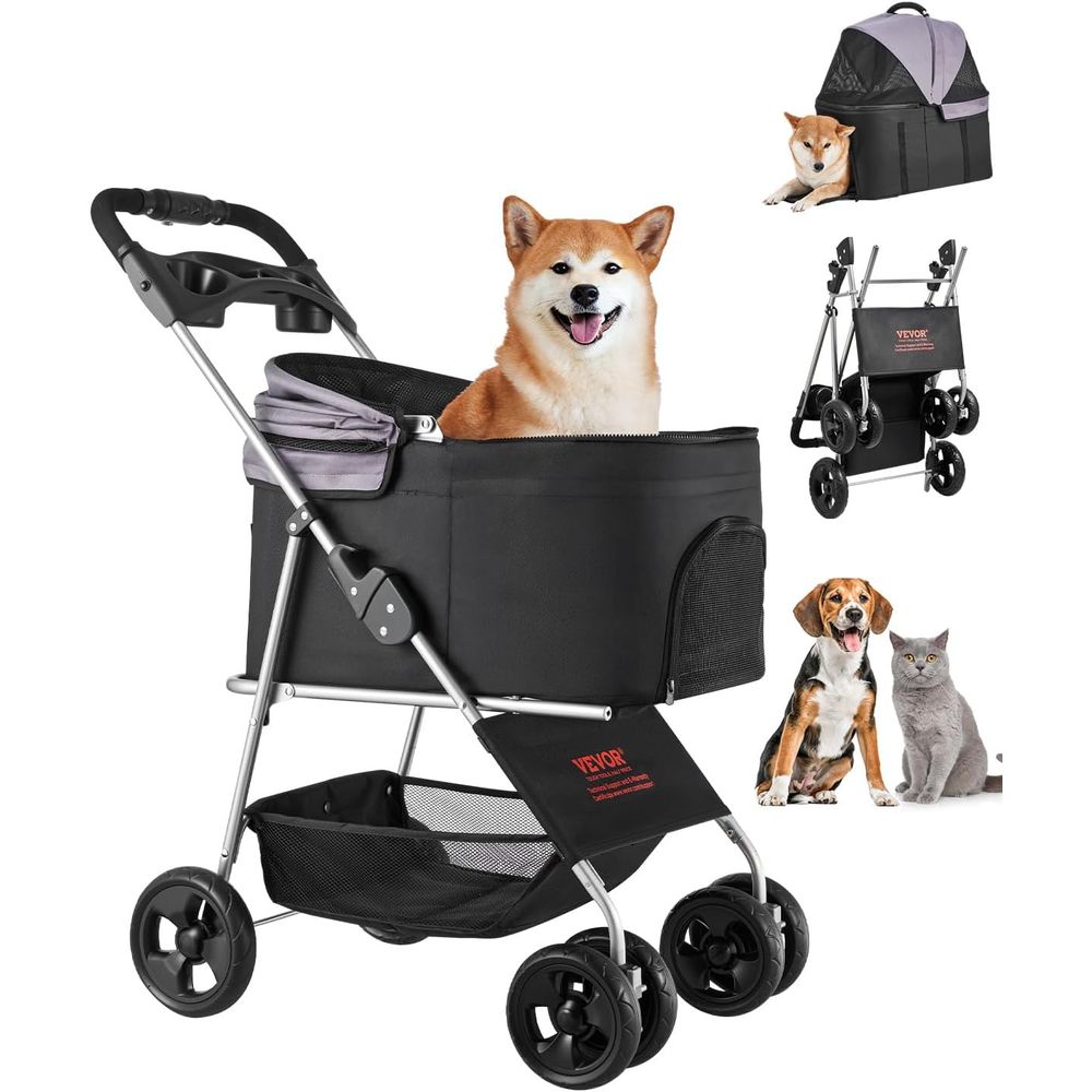 Pet Stroller Carrier - Carrinho de passeio para animais de
