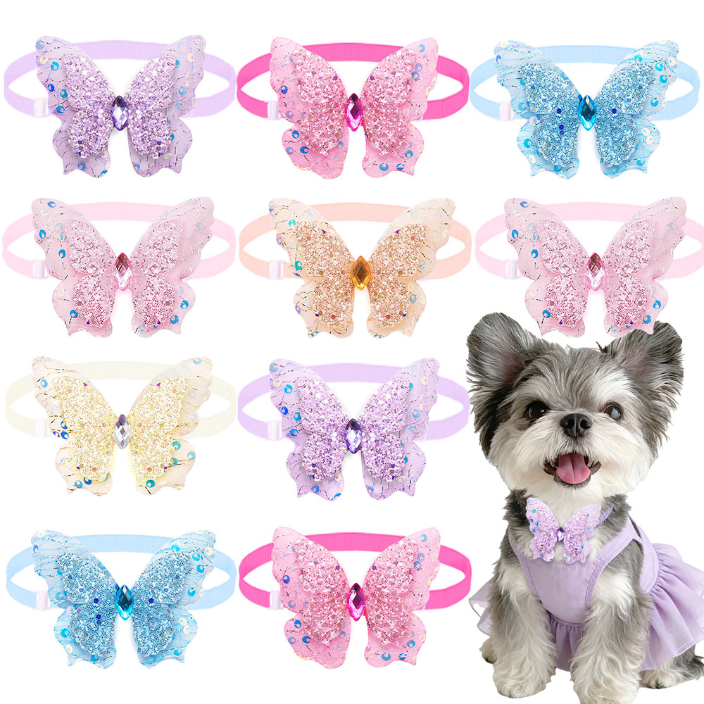 Pet Supplies Hours - 50 Laços Borboleta Ajustáveis para Cães,