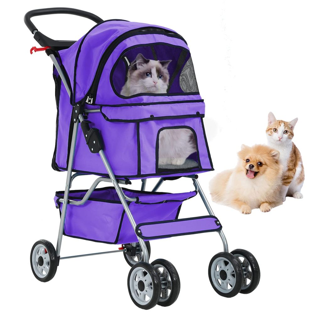 Pet Stroller Carrier - Carrinho de passeio para gatos com