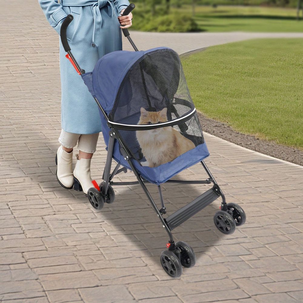 Carrinho de viagem dobrável pa - Pet Stroller Carrier avaliação e preço