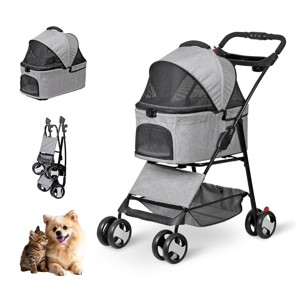 Carrinho de passeio para anima - Pet Stroller Carrier avaliação e preço