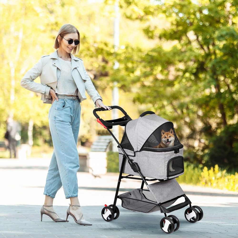 Carrinho de passeio para anima - Pet Stroller Carrier avaliação e preço