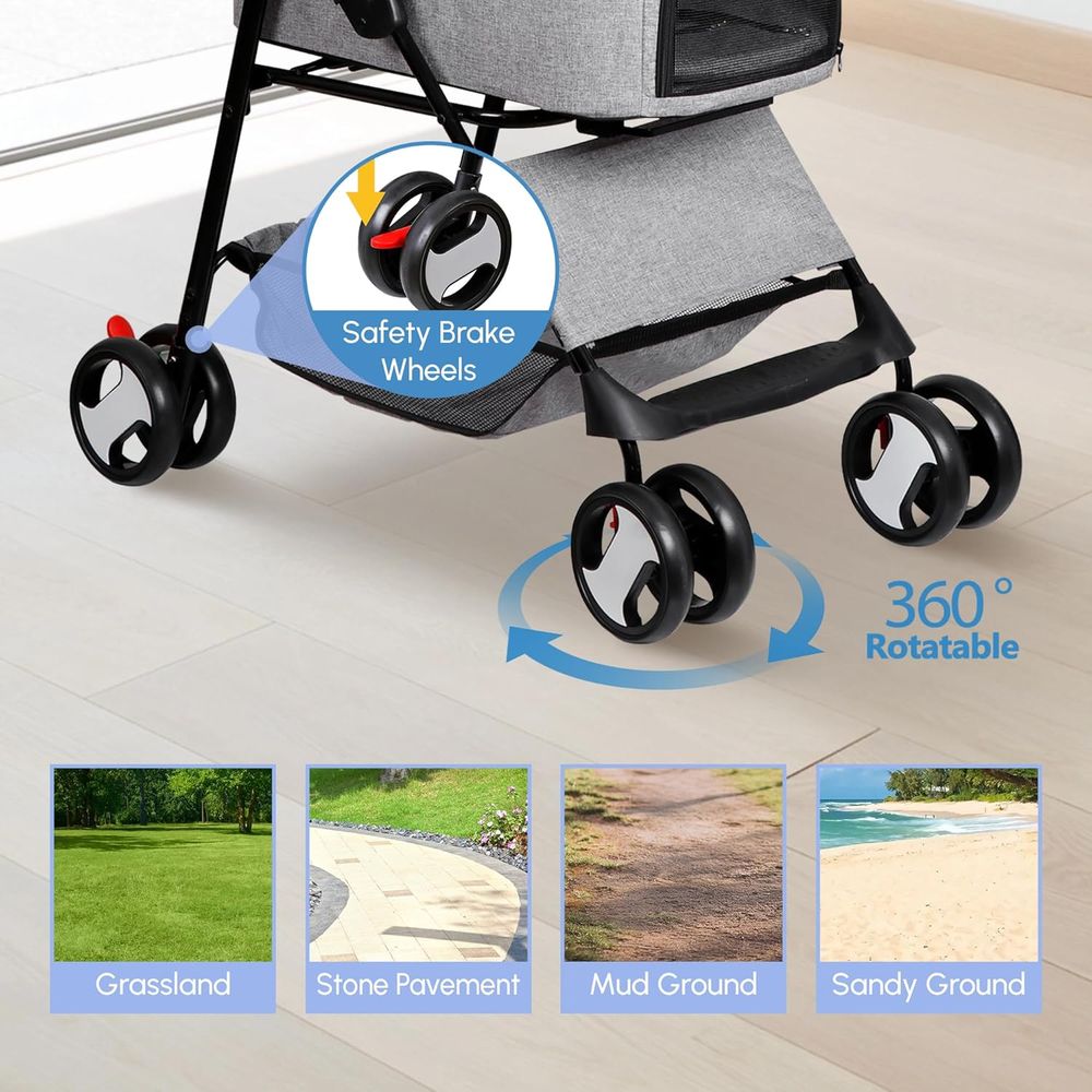 Carrinho de passeio para anima - Pet Stroller Carrier avaliação e preço