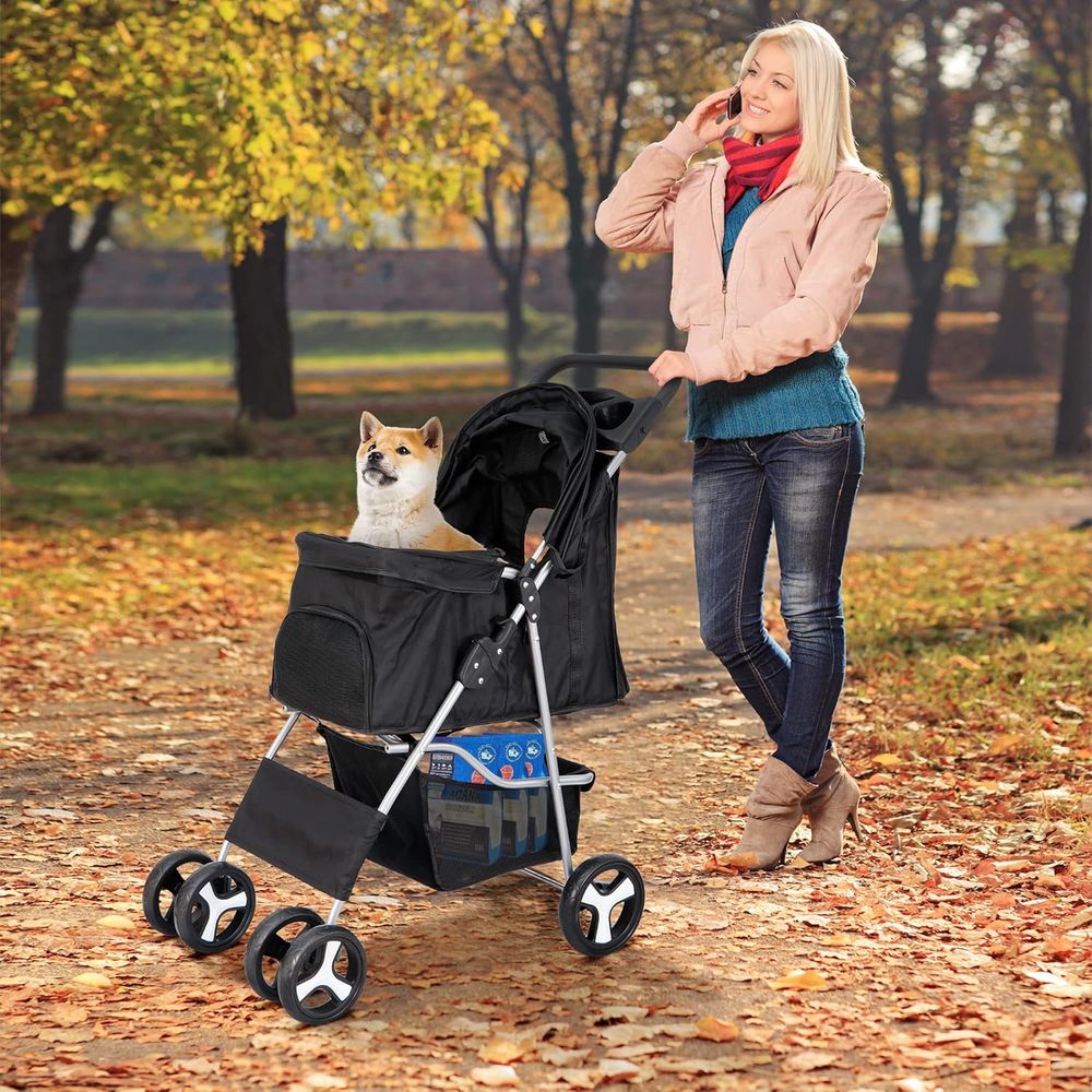 Carrinho de passeio para anima - Pet Stroller Carrier avaliação e preço