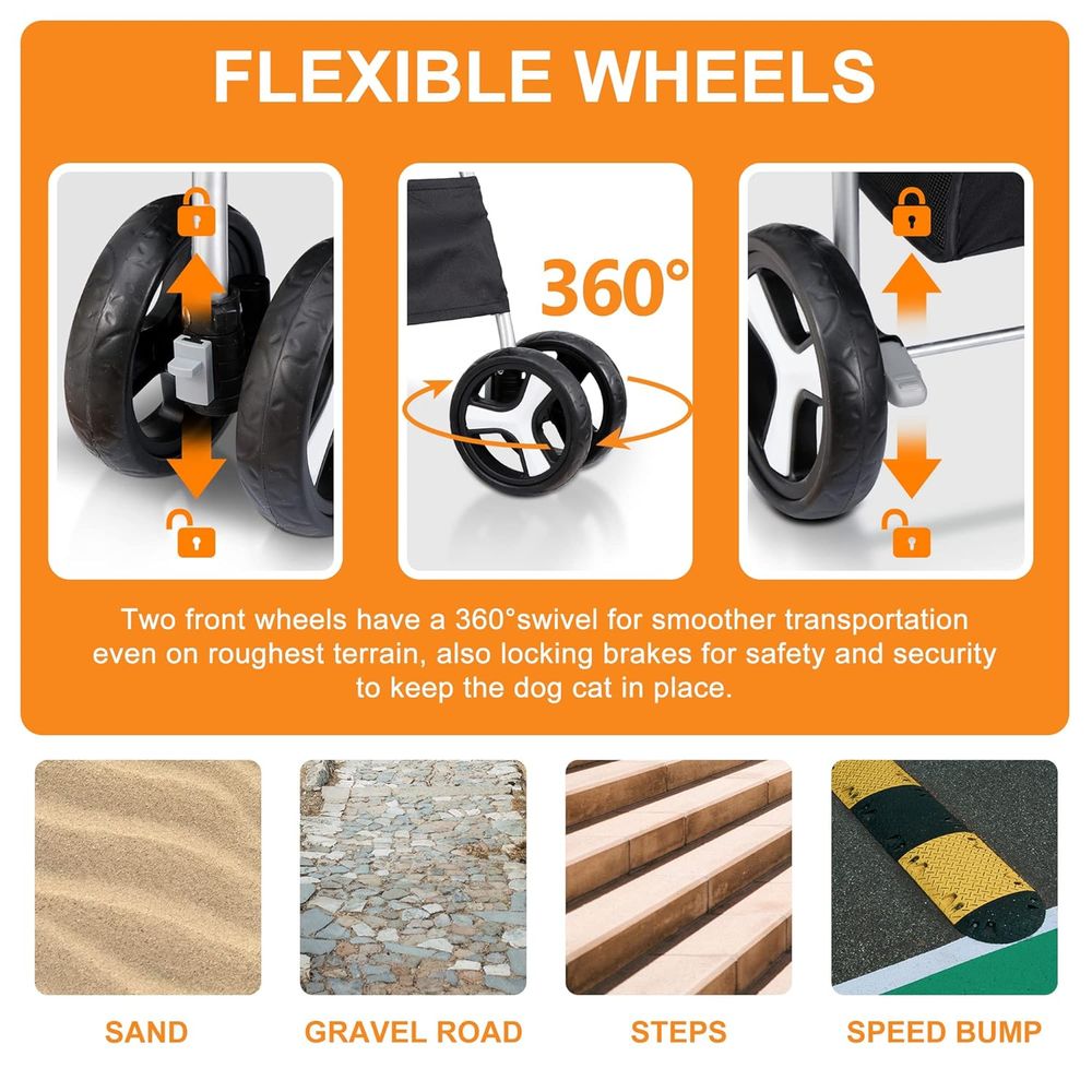 Carrinho de passeio para anima - Pet Stroller Carrier avaliação e preço