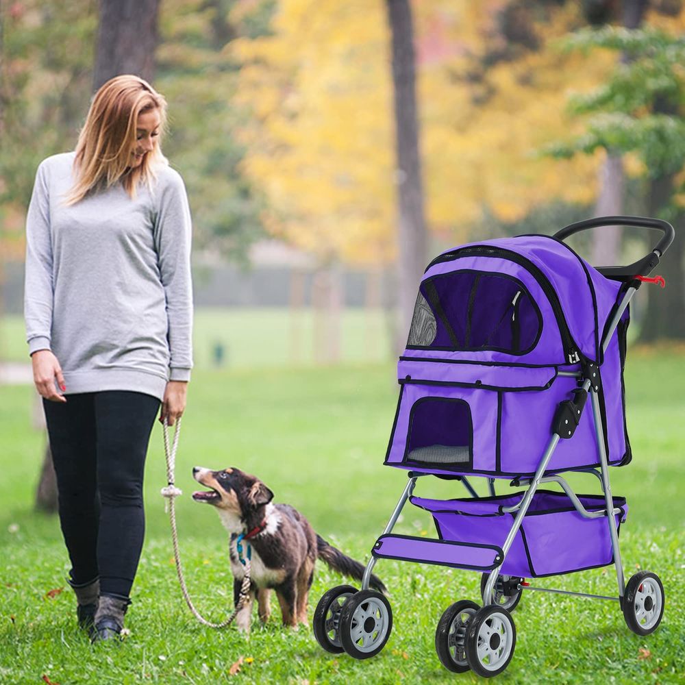 Carrinho de passeio para gatos - Pet Stroller Carrier avaliação e preço
