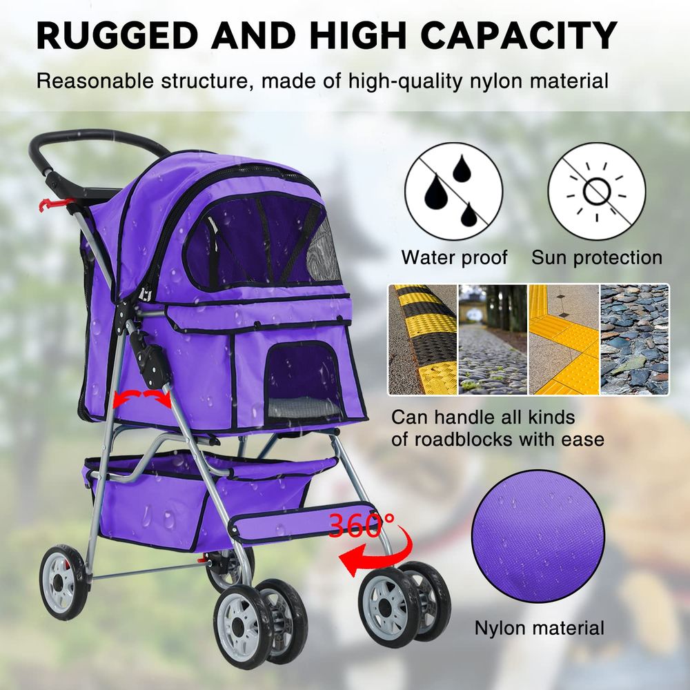 Carrinho de passeio para gatos - Pet Stroller Carrier avaliação e preço