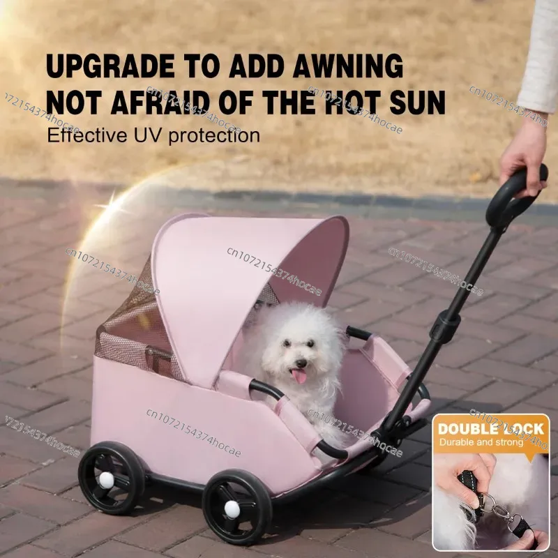 Carrinho de Pet com Capota Sol - Pet Stroller Carrier avaliação e preço