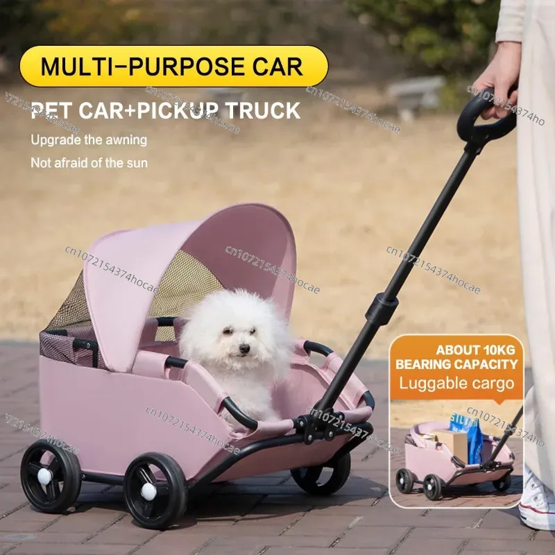 Carrinho de Pet com Capota Sol - Pet Stroller Carrier avaliação e preço